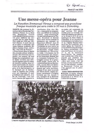 Messe Opra en hommage  Jeanne dArc  Une Voix de France 